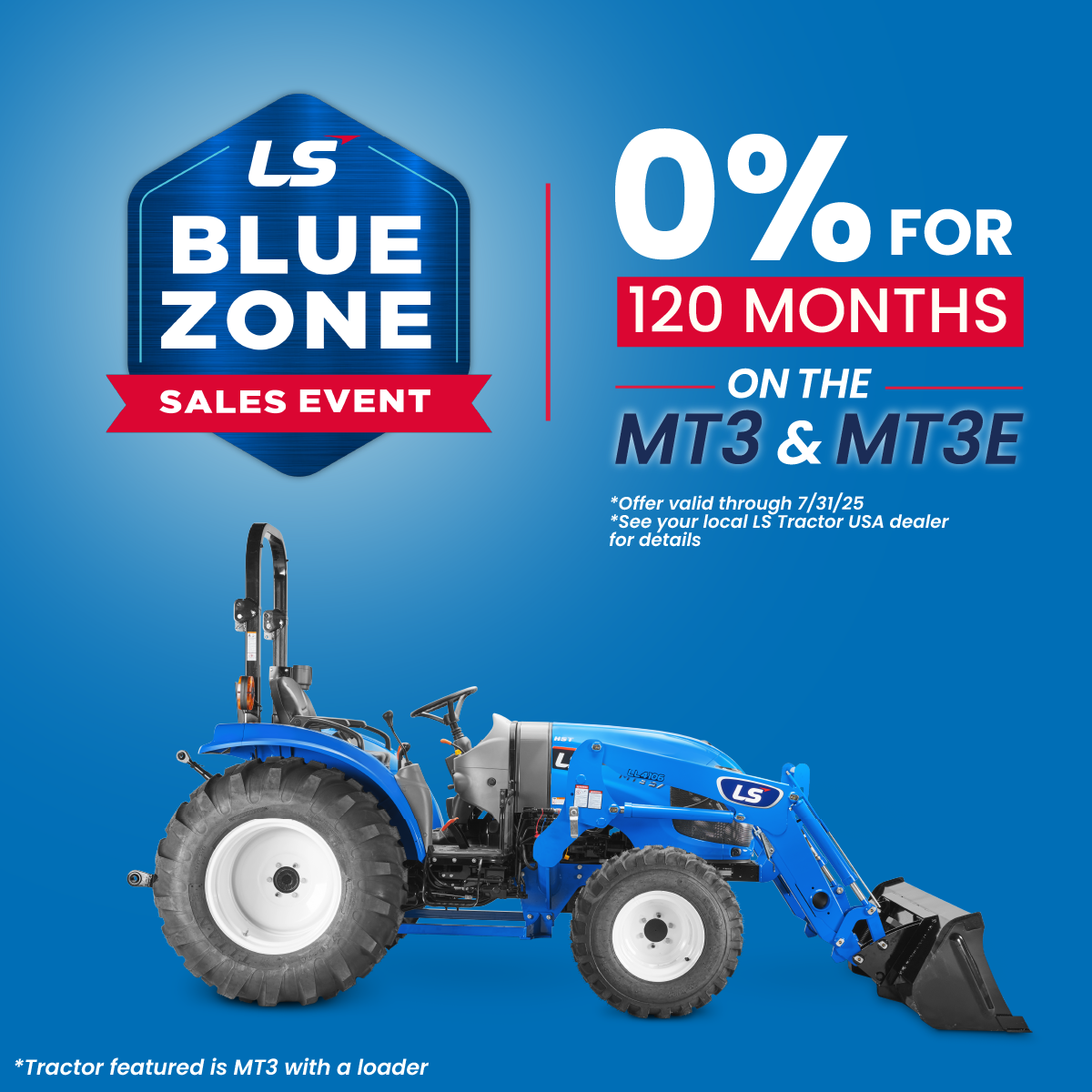 0% Financing for 120 Months on MT3 Models!